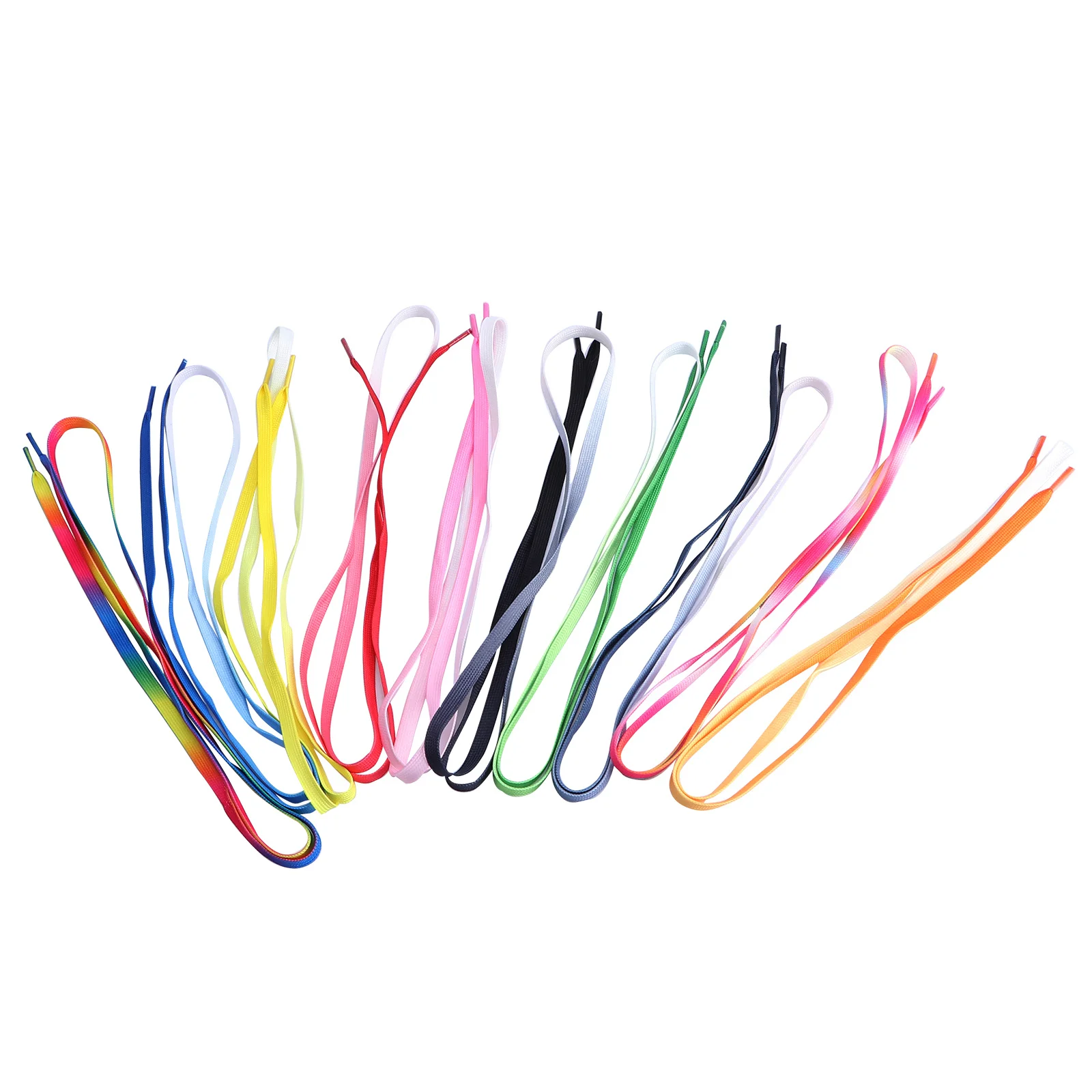 

11Pairs Gradient Color Flat Shoelaces Fashion Casual Sneakers Replacement Decorative Stylish Multi-Function Shoe Laces