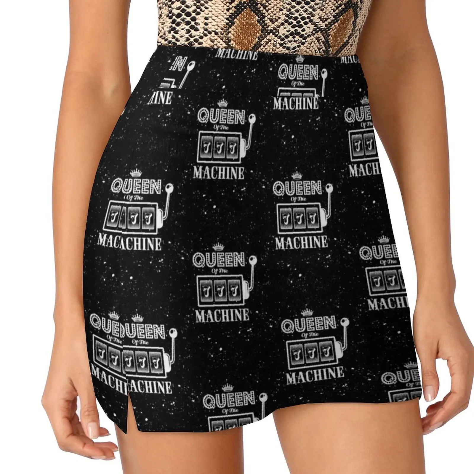 Casino Slot Machines Queen Mini Skirt womens clothing sexy short mini skirts luxury women's skirt