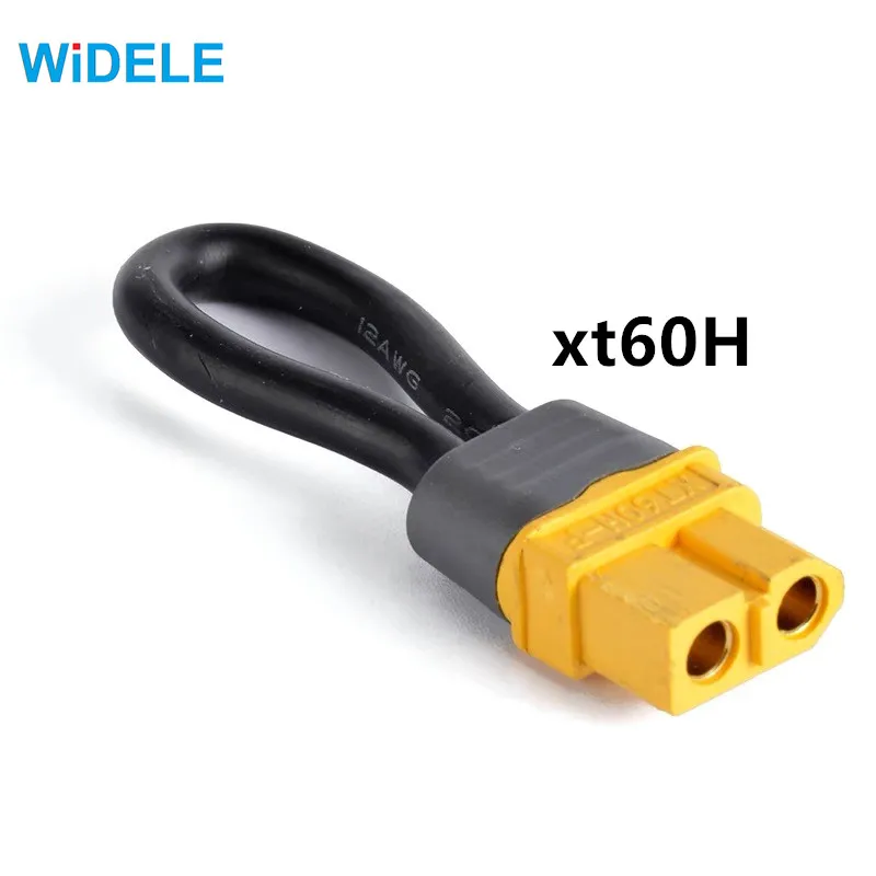 1PCS Bind Plug Loop Connector Short Circuit battery Jumper Cable with T-plug XT60H XT90H EC5 TRX pulg