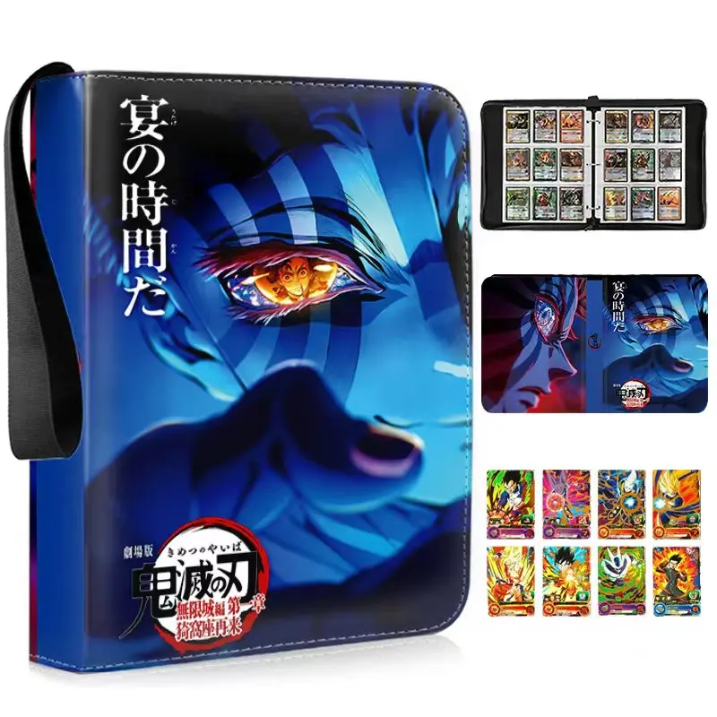 POD Kimetsu No Yaiba Infinity Castle Themed Card Album Anime Merchandise 4‑Pocket Loose‑Leaf Display Book Stylish Cover Gifts