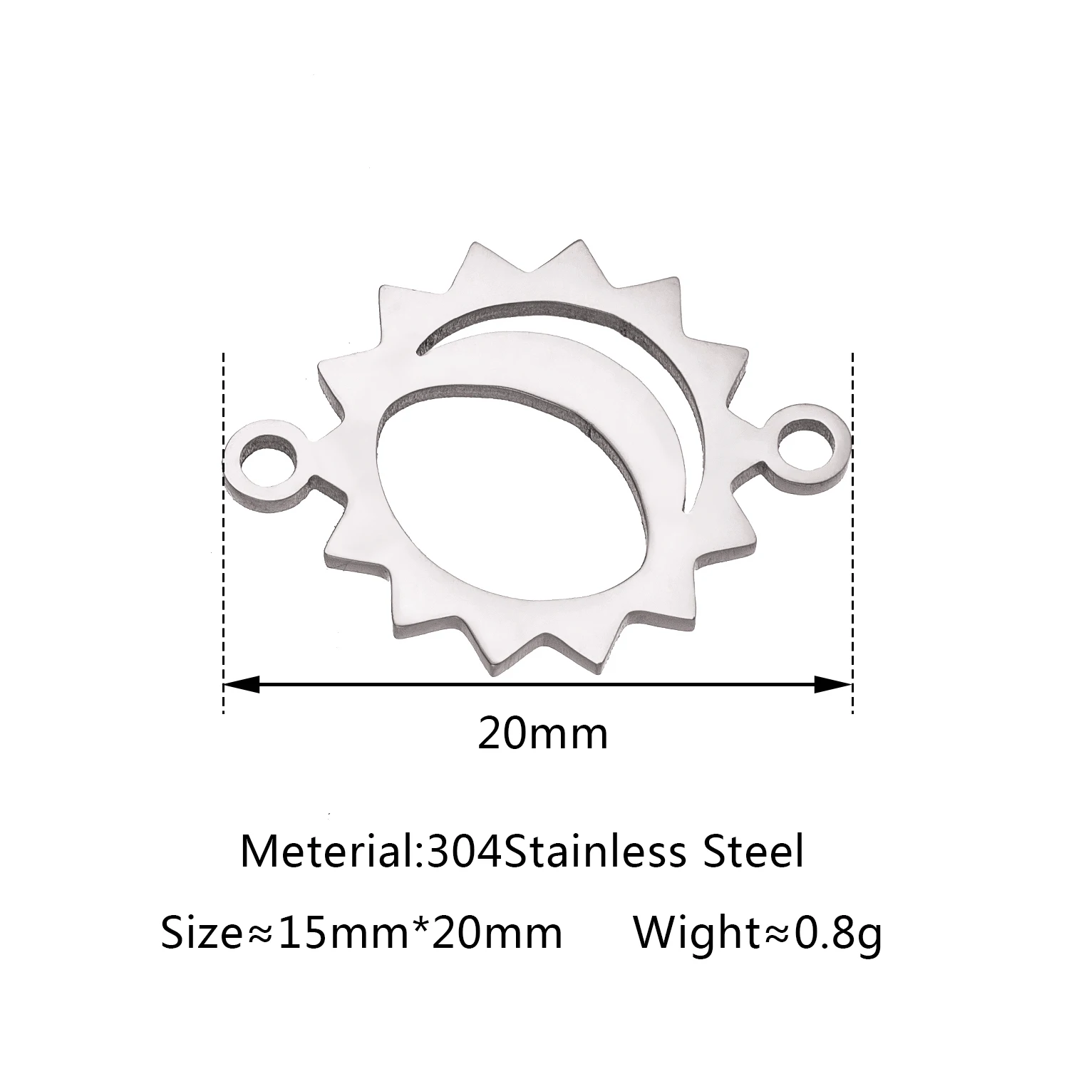 5 stks/partij Rvs Crown Charms & Zon Bloem Hanger Connector Voor DIY Ketting Oorbellen Armband Sieraden Maken Benodigdheden