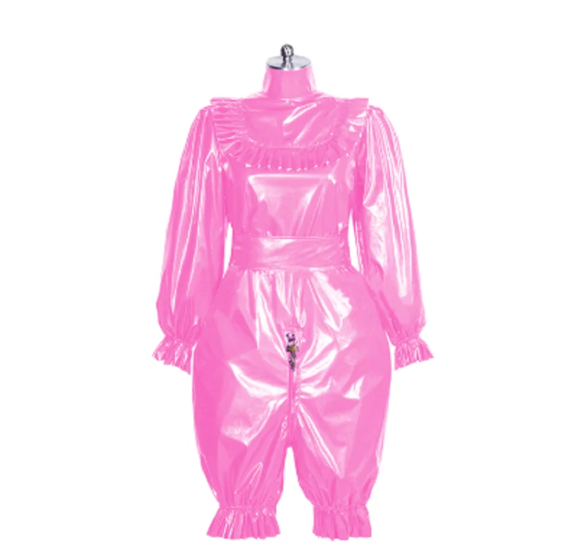 Hot Selling Long Sleeve Pvc Shorts Lockable Maid Uniform Two-Piece Cross Dressing Role-Playing Customization