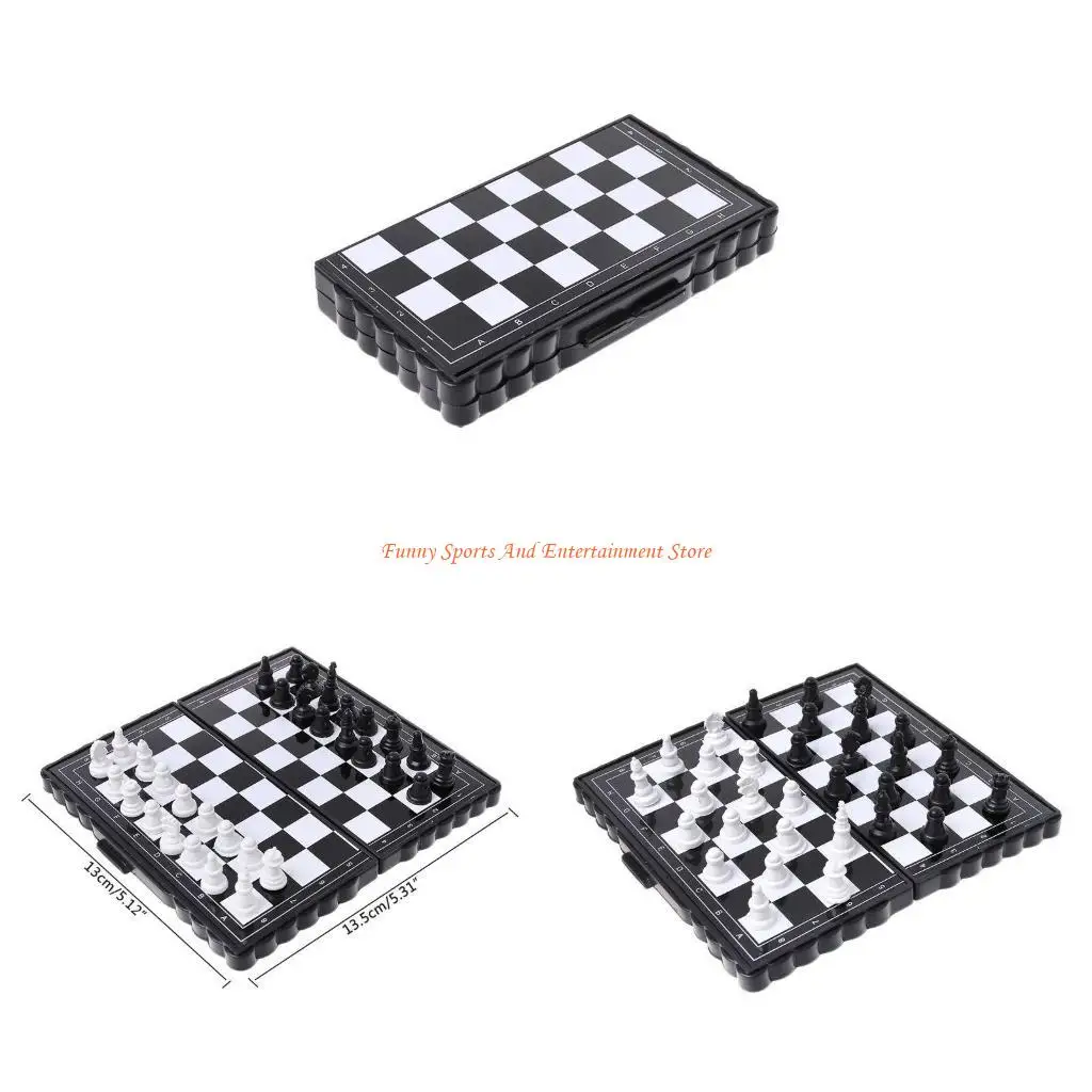 

C4DE Интерактивная портативная портативная развлекательная магнитная шахматная домашняя игра для путешествий, которую легко с
