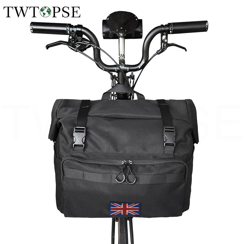TWTOPSE Bicycle Backpack Union Jack Roll Top T Bag For Brompton