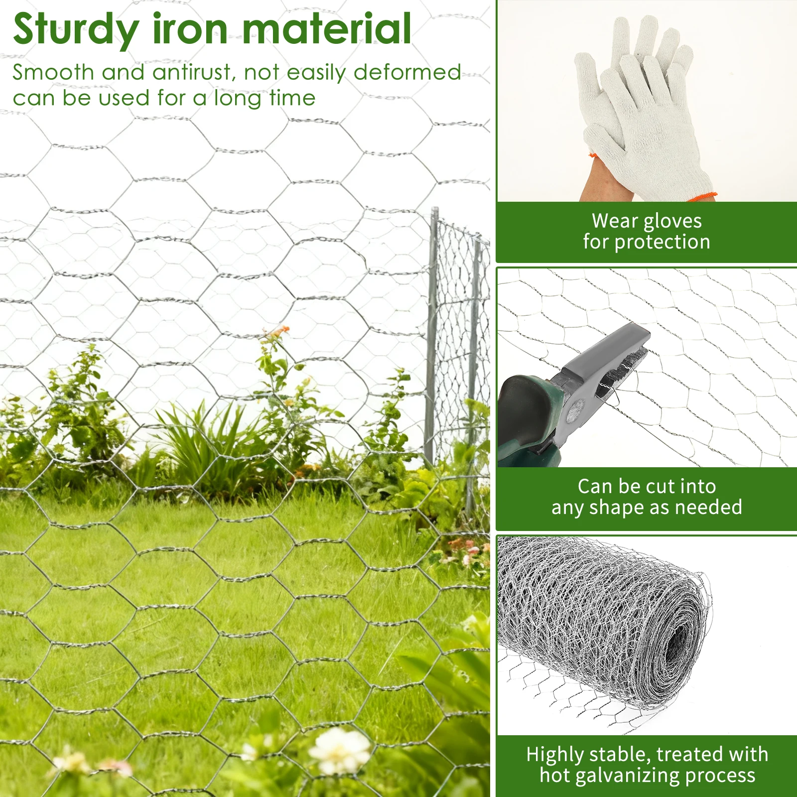 سداسية سلك الدجاج الحديد شبكة سلك الدجاج لفة متعددة الأغراض الدواجن سلك المعاوضة لسياج الحيوان البستنة حاجز المعاوضة