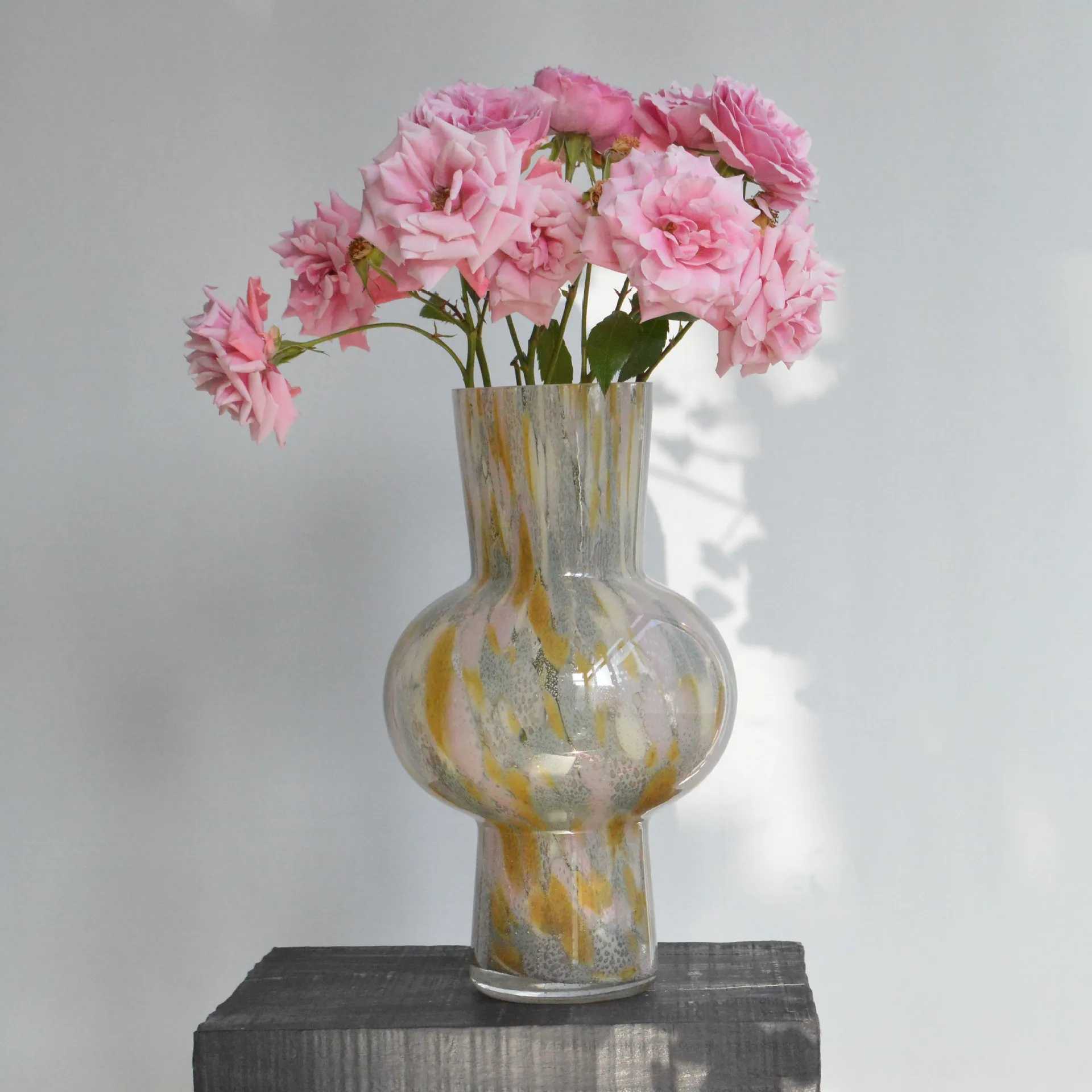 Premium bean paste gray-green copper mesh vase new Chinese wabi sabi medieval home ornament