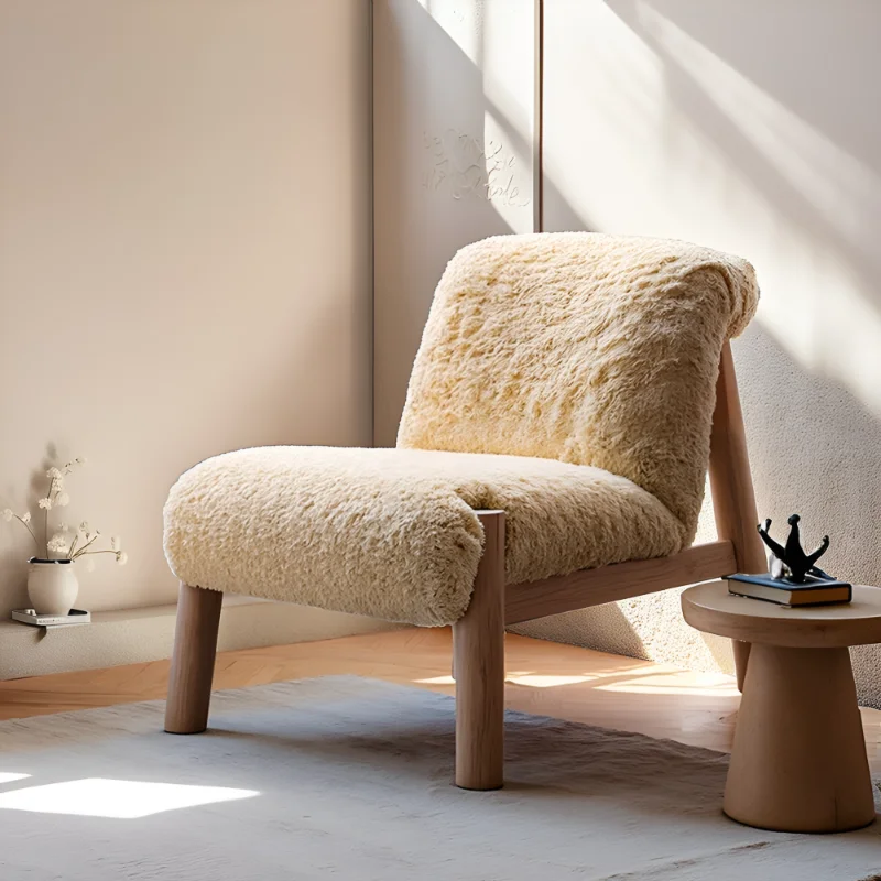 

Elegant Contemporary Wooden Living Room Chair Nordic Style Designer High Quality Furniture Wooden Armchair Muebles Para El Hogar