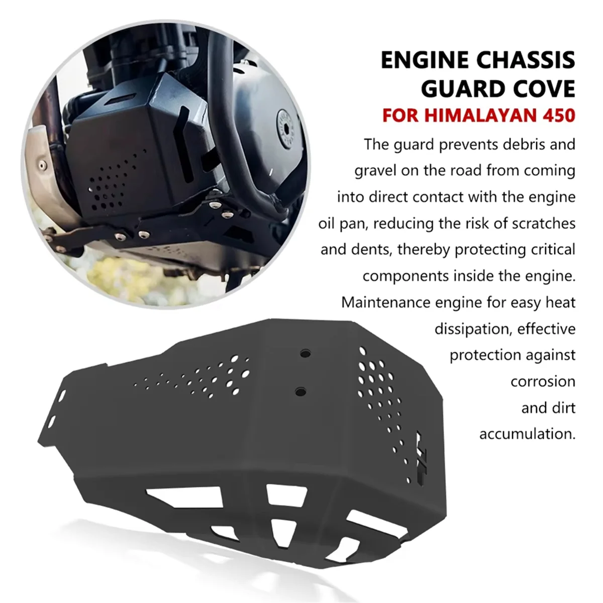 Para himalayan 450 2024 capa de proteção do motor da motocicleta ch é sob guarda placa skid motor ch é guarda capa