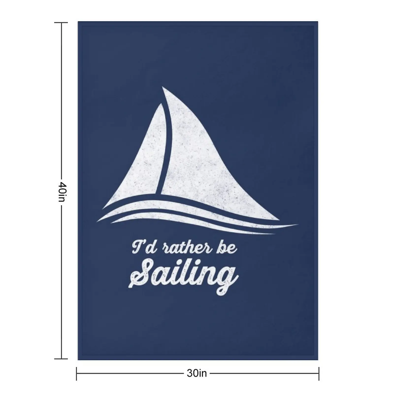 I'd Rather Be Sailing Throw Blanket Loose Decoratives Tourist Beach Blankets
