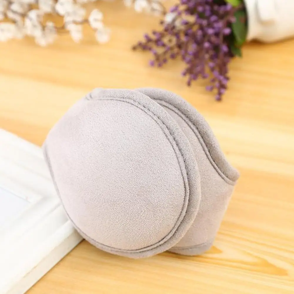 

Warm Winter Stuffed Behind the Head Simple Fleece Ear Cover Man Earmuff Thick Earwarmer Female Ear Flap
