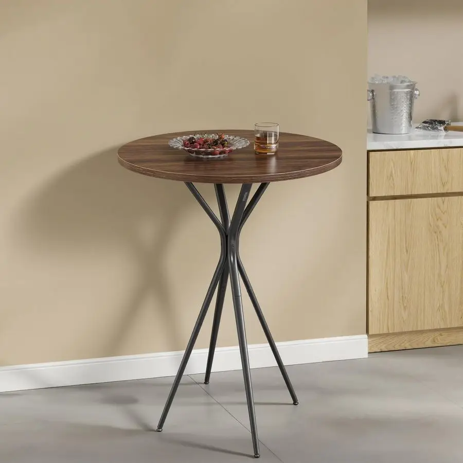 

Bar Table, Round Cocktail High Top Pub Bistro Table for Events Party, Kitchen Dining, Home Bar, 23.6 x 23.6 x 41.3 Inches, Metal