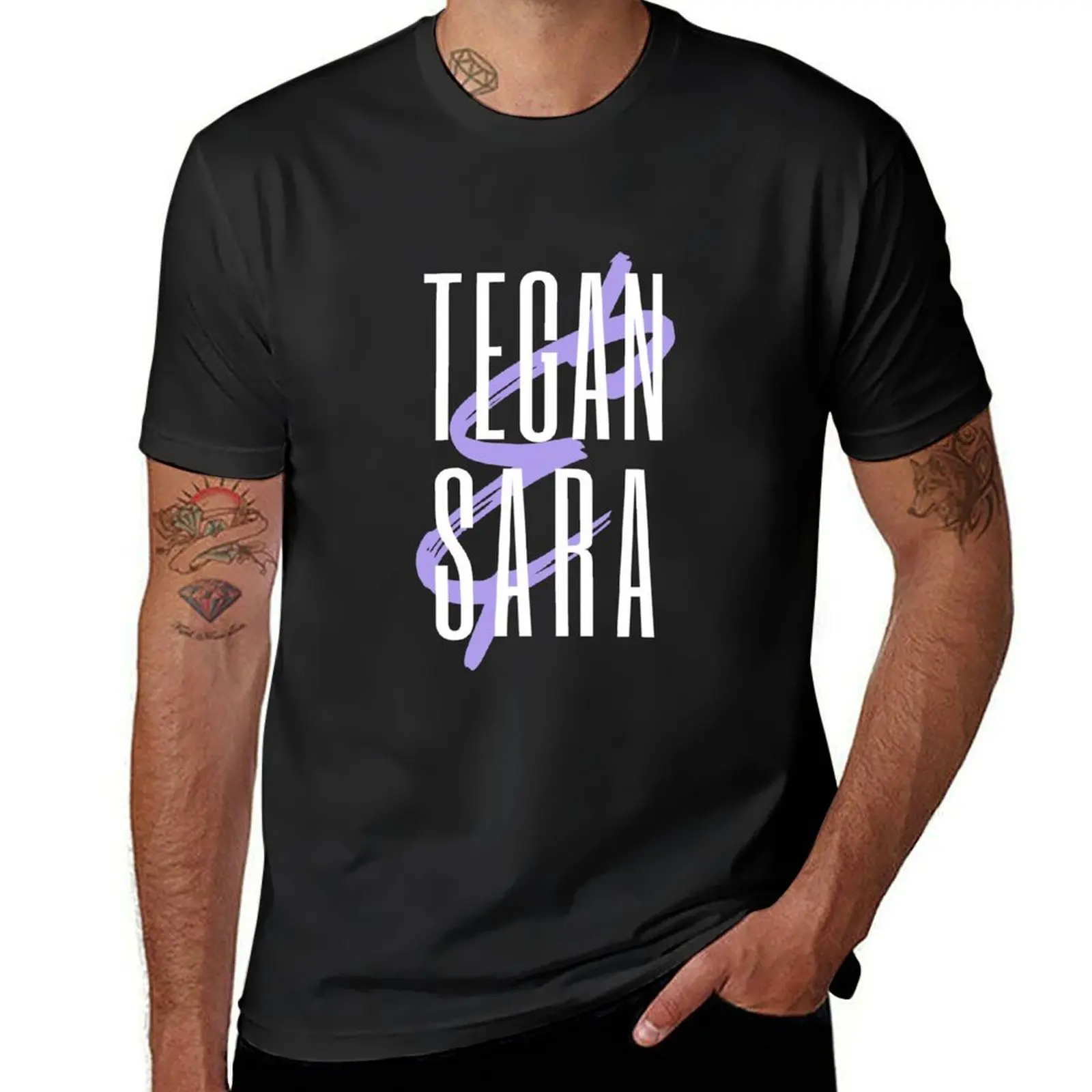 Tegan & Sara - Name Logo T-Shirt heavyweights summer clothes t shirts men