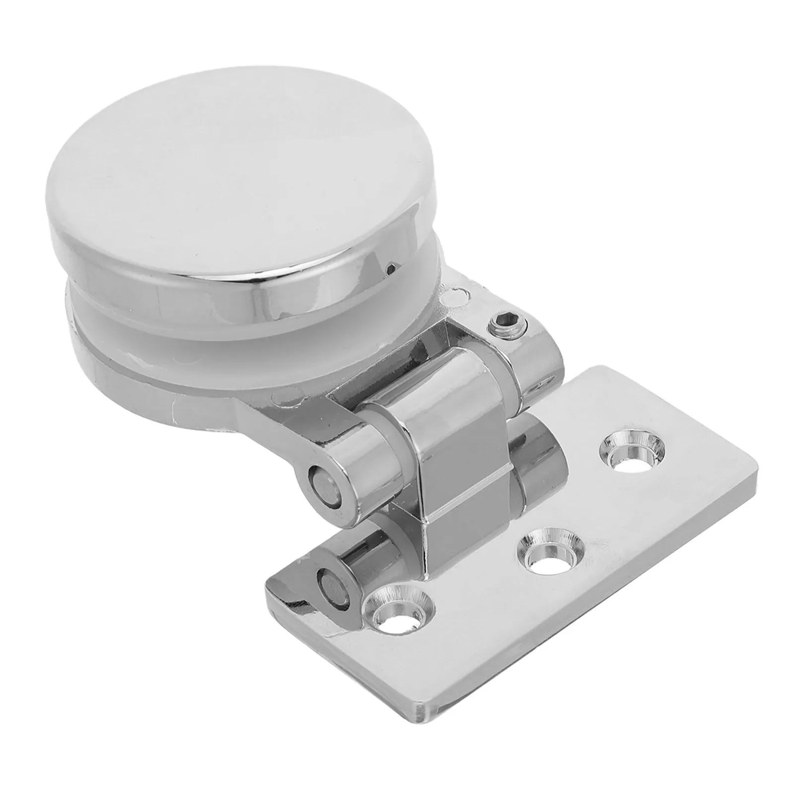 

Glass Door Hinges Heavy Duty Stainless Steel for Shower Cabinet Doors 3-6Mm Thickness Silver Concealed Pivot Hinge for Frameless