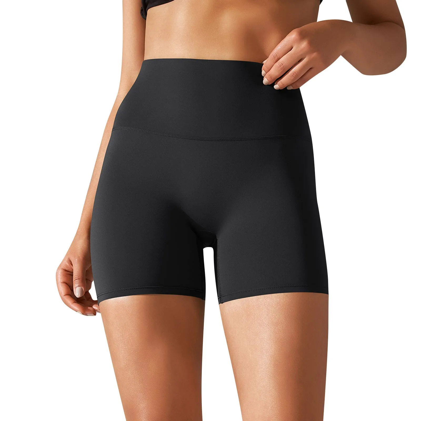 Pantaloncini corti da donna sportivi da yoga Legging fitness pantaloncini attillati pantaloncini a vita alta a prova di squat pantaloncini da palestra per allenamento ciclismo ad asciugatura rapida