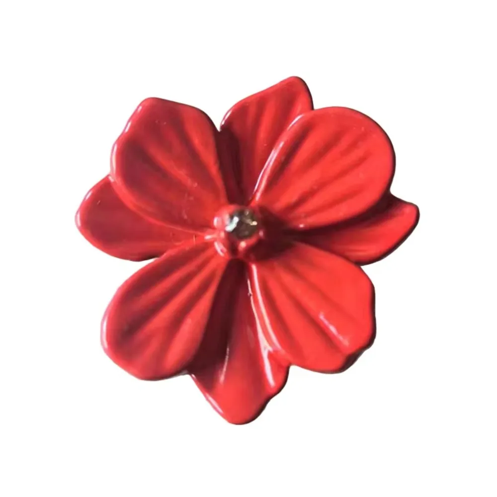 

6 шт., устойчивая к ржавчине, разноцветная дверная ручка с цветком, прочная, удобная конструкция, дверная ручка шкафа, износостойкая черная ручка