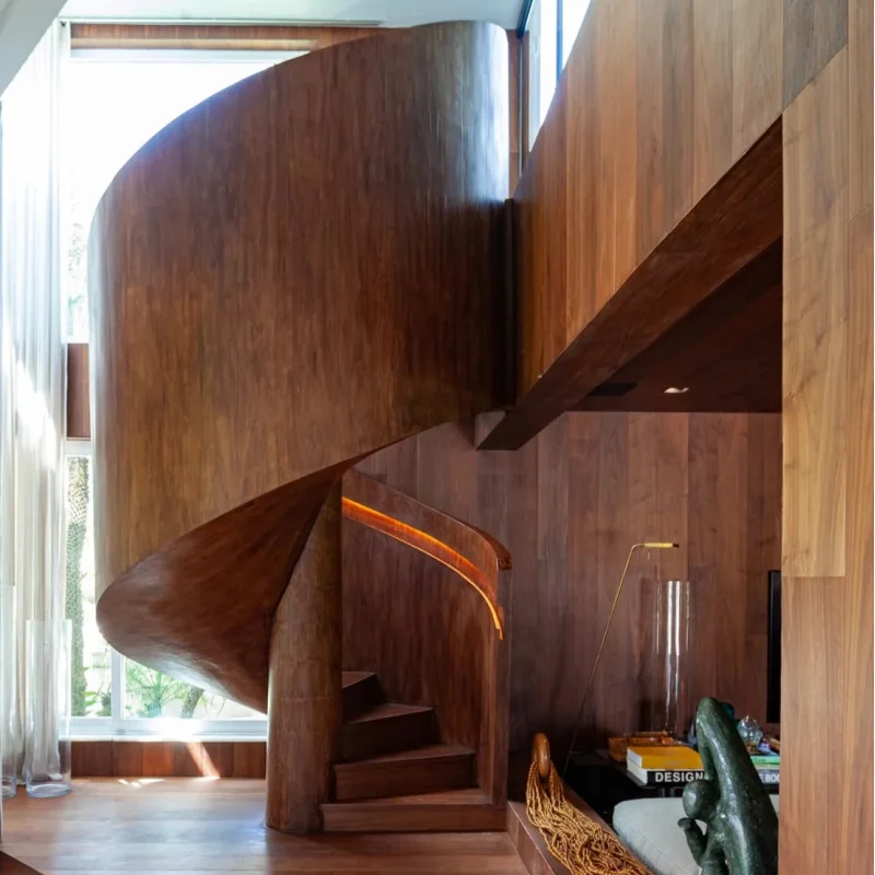 custom.Custom Built Side Panel Staircase Statement Luxury Interior Installations