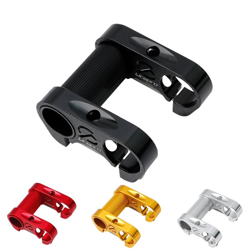 Litepro Super light Hollow Double Stem 25.4MM Aluminum Alloy CNC Bicycle Stem For  412 SP8 Folding Bike Handlebar Stem