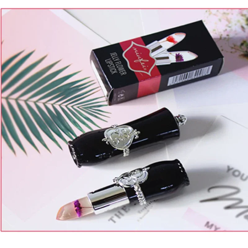 Jelly Flower Temperature Color Changing Lip Balm Transparent Moisturizer Lipstick Waterproof Nutritious Flower Lip Care