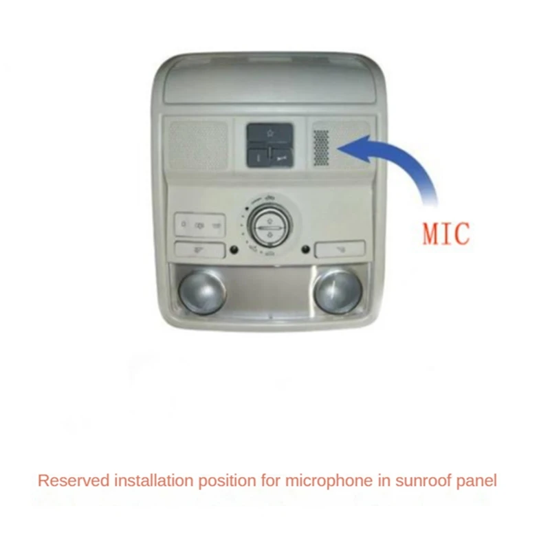 Mini Wired Car Audio Microfone, 3.5mm Jack Mic, Microfone Externo para VW, Telhado Redondo