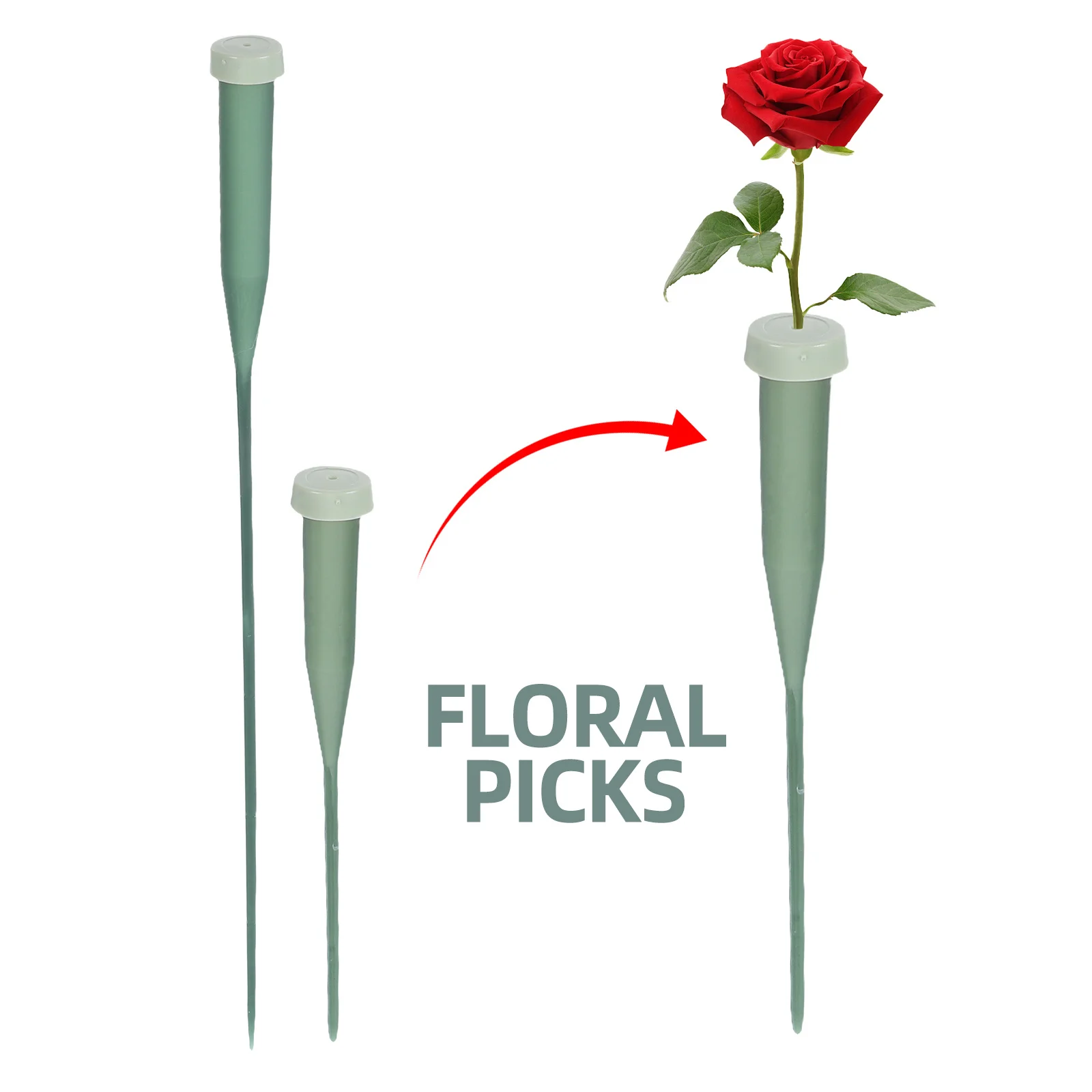 50 Uds. Tapas compactas de tubos de agua para flores, viales de plástico a prueba de fugas, suministros de arreglo Floral, tubos de flores frescas