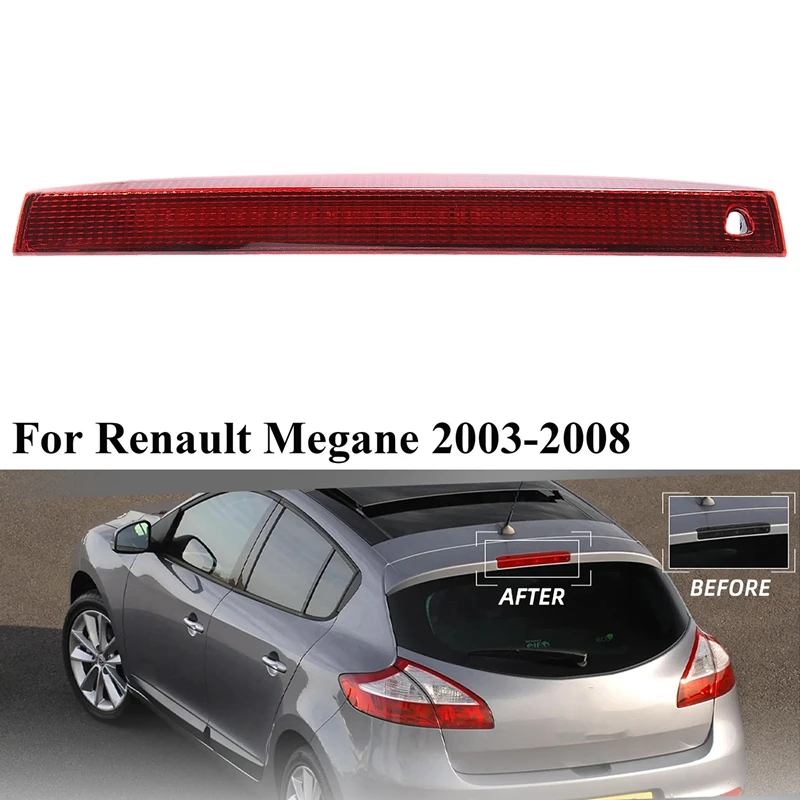 

Третий 3-й стоп-сигнал, светодиодный стоп-сигнал для Renault Megane MK II 2003-2008, задний фонарь, красный корпус