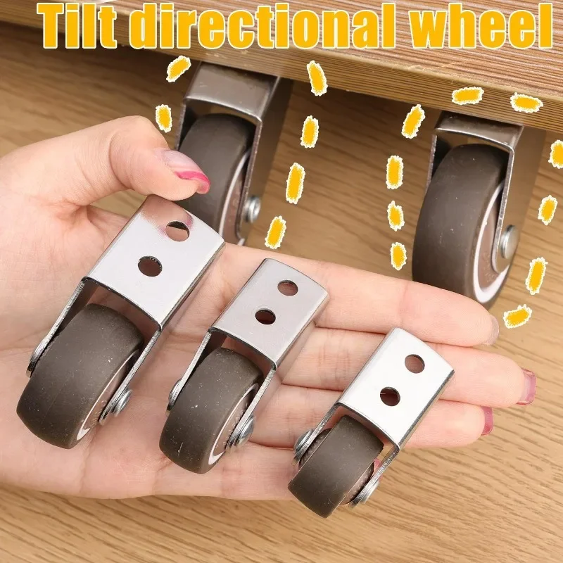 1/2/4Pcs Furniture Caster Silent Trolley Wheels Replacement for Table Chair Sofa Non-Slip Door Wheels Support Rolling Casters