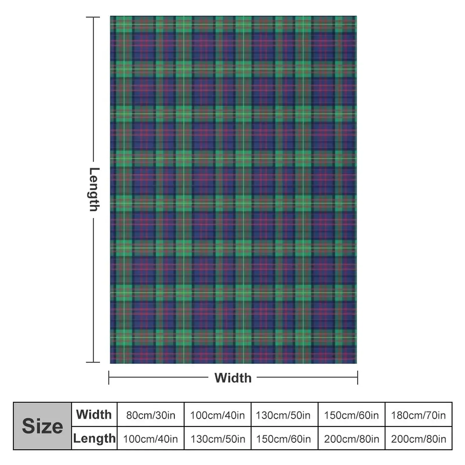 Carnegie Mellon University Tartan Plaid Throw Blanket couch cozy soft plush fuzzy picnic outdoor blanket