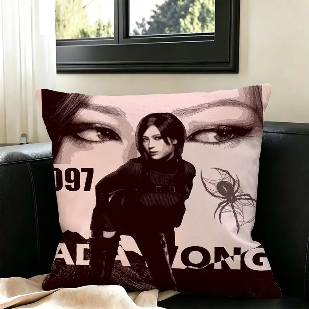 Resident Evil Game ada wong  Pillow Case Square Double-Sided Sofa Cushion Cover Bedroom Bedside Pillow
