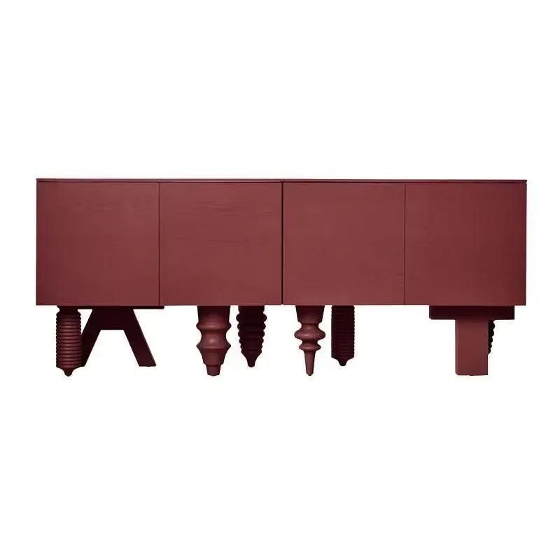 Italian luxury solid wood smooth edge cabinet, special storage cabinet for living room