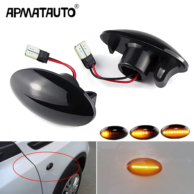 2Pcs LED Dynamic Side Marker Light Signal Blinker For Suzuki Grand Vitara Jimny Splash APV Alto SX4 Baleno Celerio Swift 3 4 5