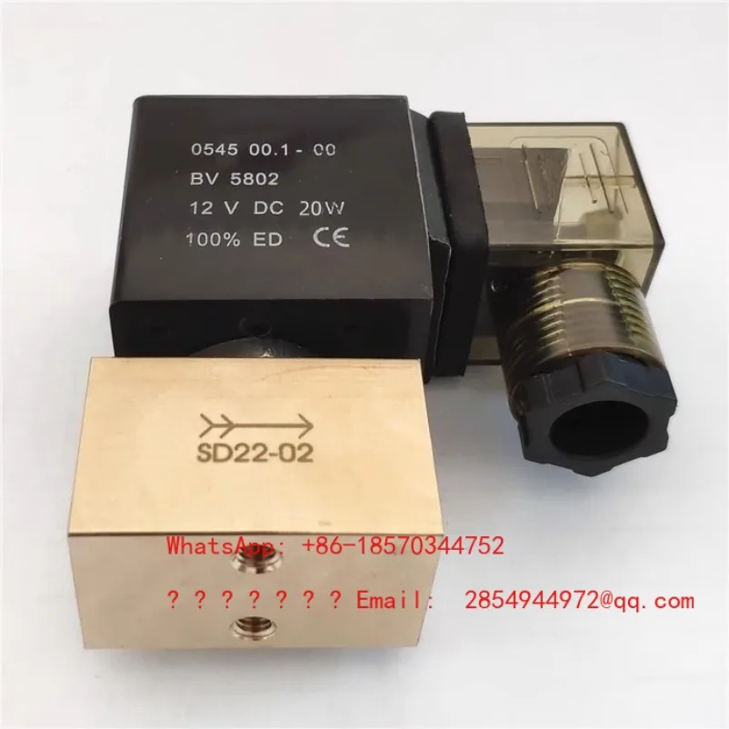 L SD22-02 40/80 JT22-02 Two-way High-pressure Solenoid Valve Normally Closed Water Pressure 4MPA Air Pressure 8MPA
