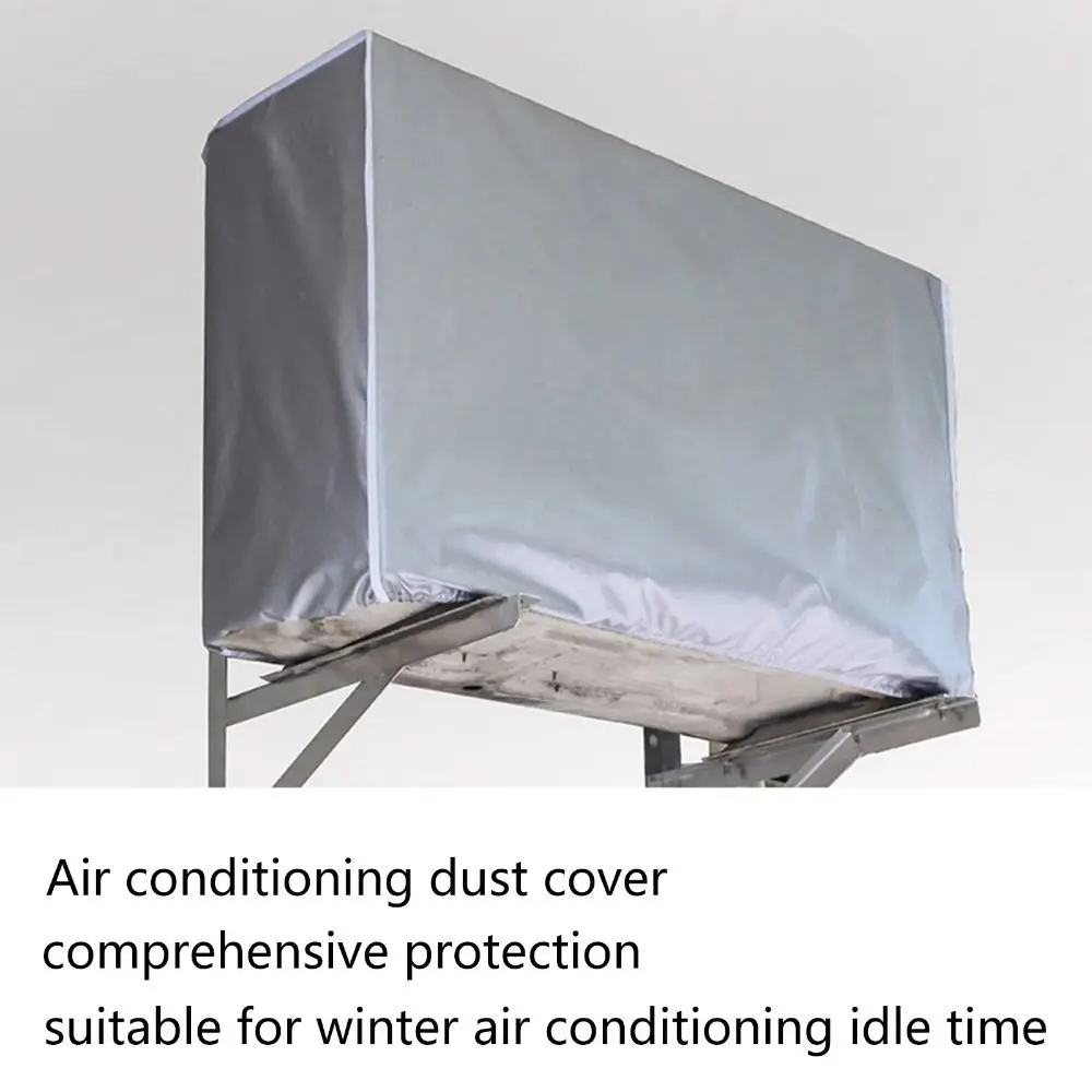 Waterproofs Silver Air Conditioner Cover Multisize Air Conditioner Protective Cleaning Bag Outdoor view 5