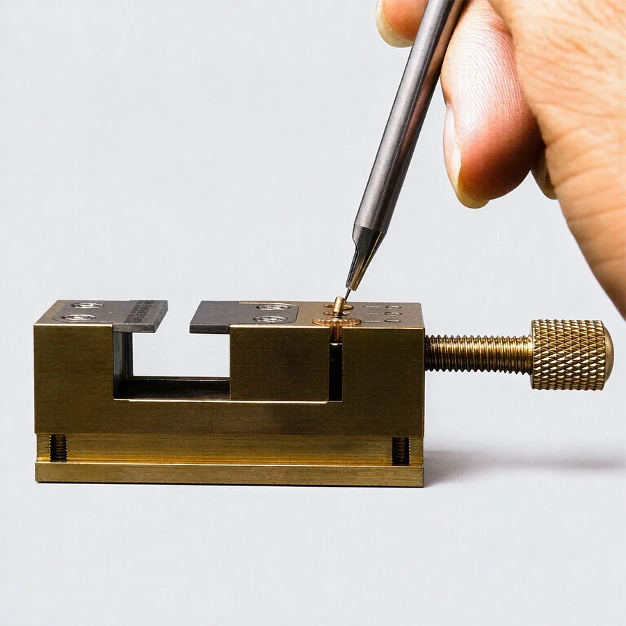 Watch Repair Mini Pure Copper Pliers Watch Tube Fixing Fixture Bending Head Calibration Punch Set