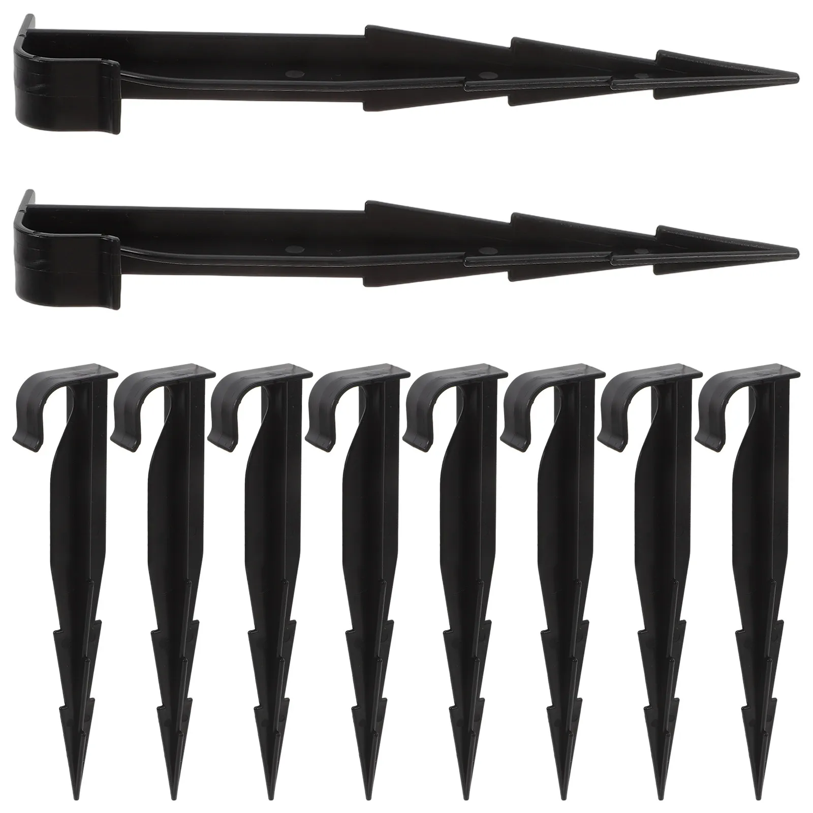 50Pcs Drip Hose Support Pegs Barbed Irrigation Fixing Stakes for Lawn Garden Vegetable Beds Reusable Pe Drip Tube Anchoring