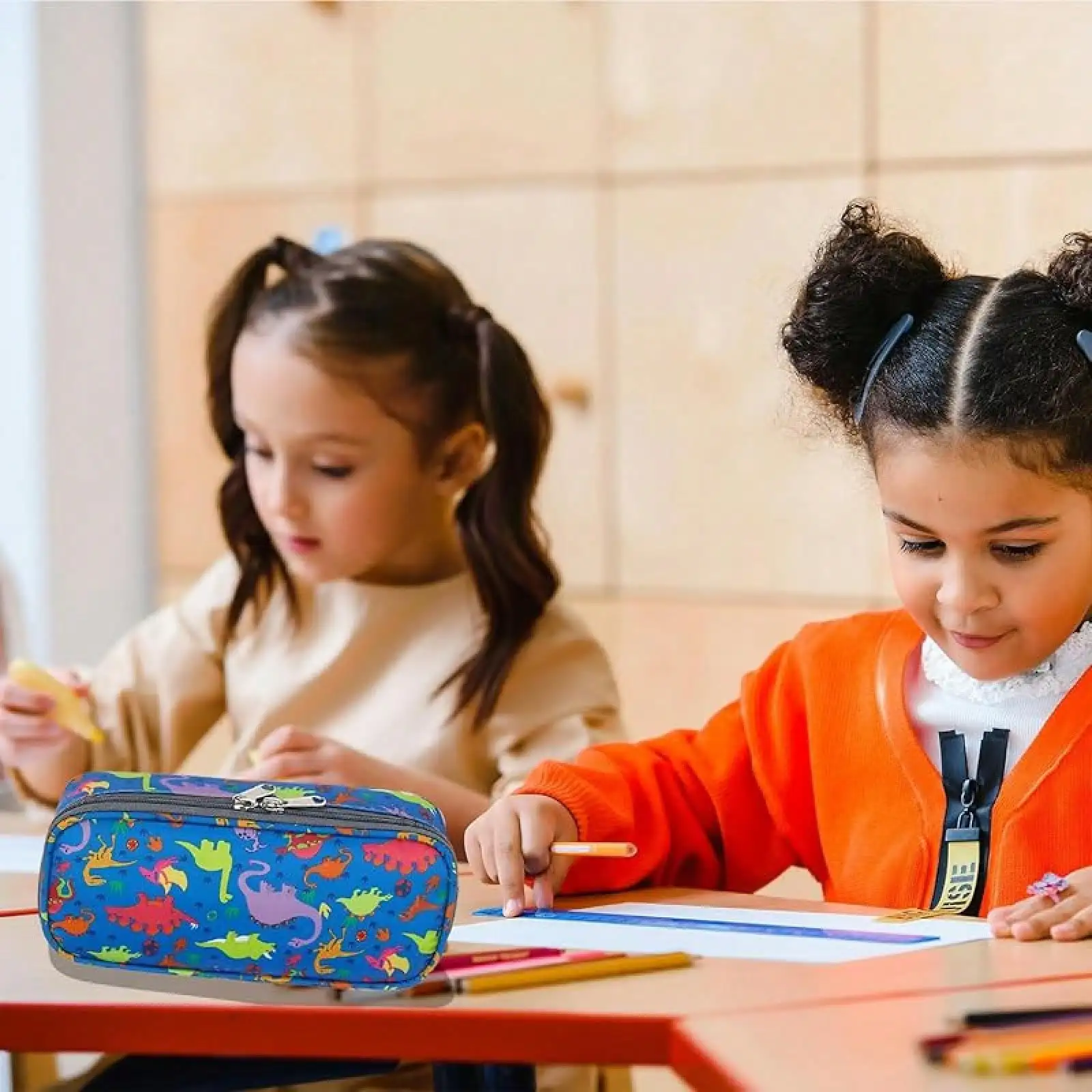 Large Capacity Pencil Kids, Boys & Girls – Zippered Multi-Functional Pen Pouch, Soft & Portable Pencil Bag School, Teens,