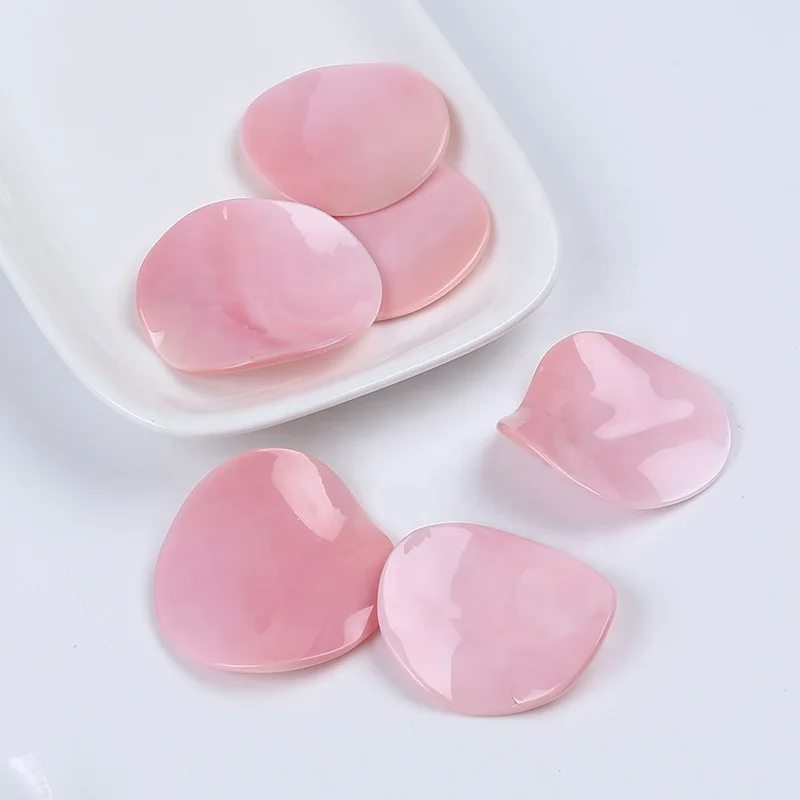Wholesale Natural 30*35mm Delicate Pink Shell Mabe Pearl Loose Beads Charms for Jewelry Making