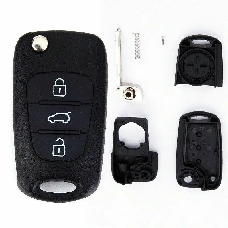 1PCS Key Shell For Hyundai I20 I30 Kia Ceed Pro Sportage 3 Button Flip KEY Fob Case Shell Cover