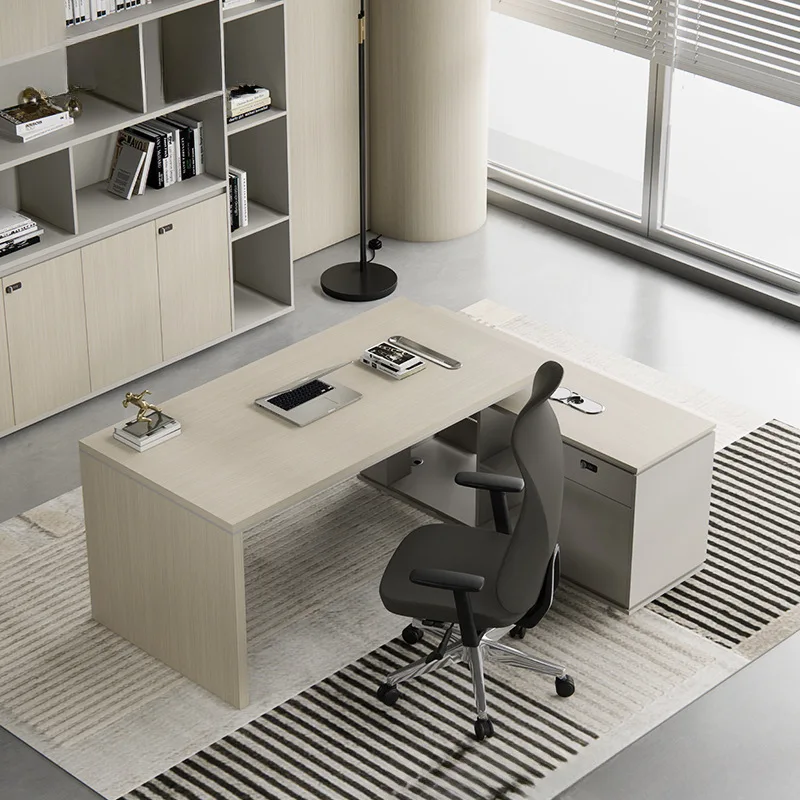 خزائن طاولة Boss بسيطة، مشرف، مكتب المدير، المكتب الحديث، طاولة الرئيس، مكتب الكمبيوتر، مكتب واحد، D التنفيذي #5