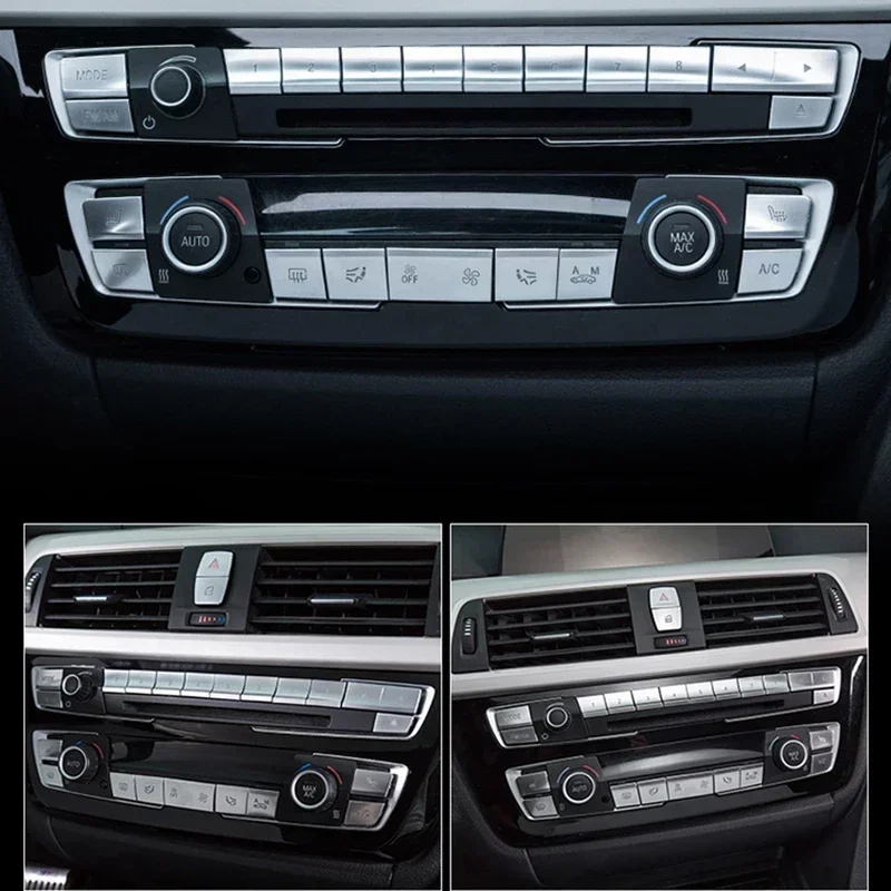 

For BMW F30 F32 F34 F36 Abs Car Multimedia Air Conditioning CD Panel Buttons Trim Stickers Interior Protective Cover Accessories