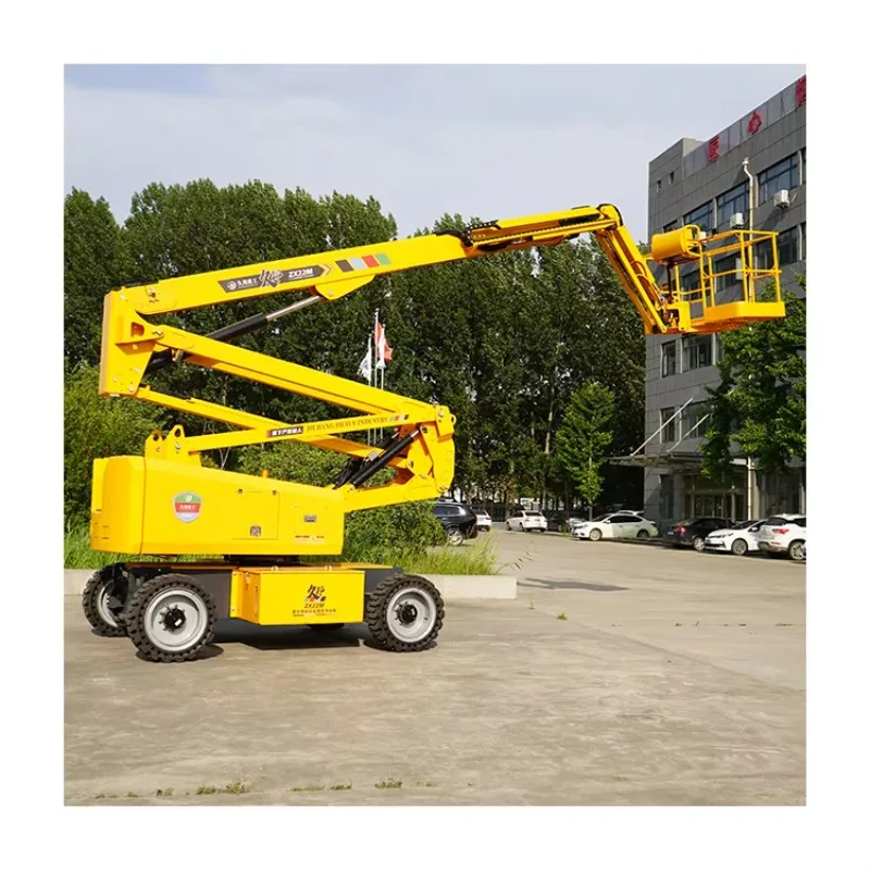 Customize 22M Hydraulic Mobile Arm Curved Capable Electric Self-Propelled Articulated Lifting Platform with Car Lift