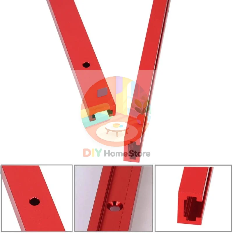Woodworking Miter Chute Jig 600MM 19x9.5mm T-slot T-track Rail 1/2Pcs for Professional Carpentry Working