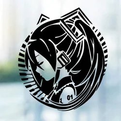 15cm Cartoon Character Miku Products Stickers on Car Accessories PVC Cute, Exterior Parts Sunscreen and Waterproof Personality,