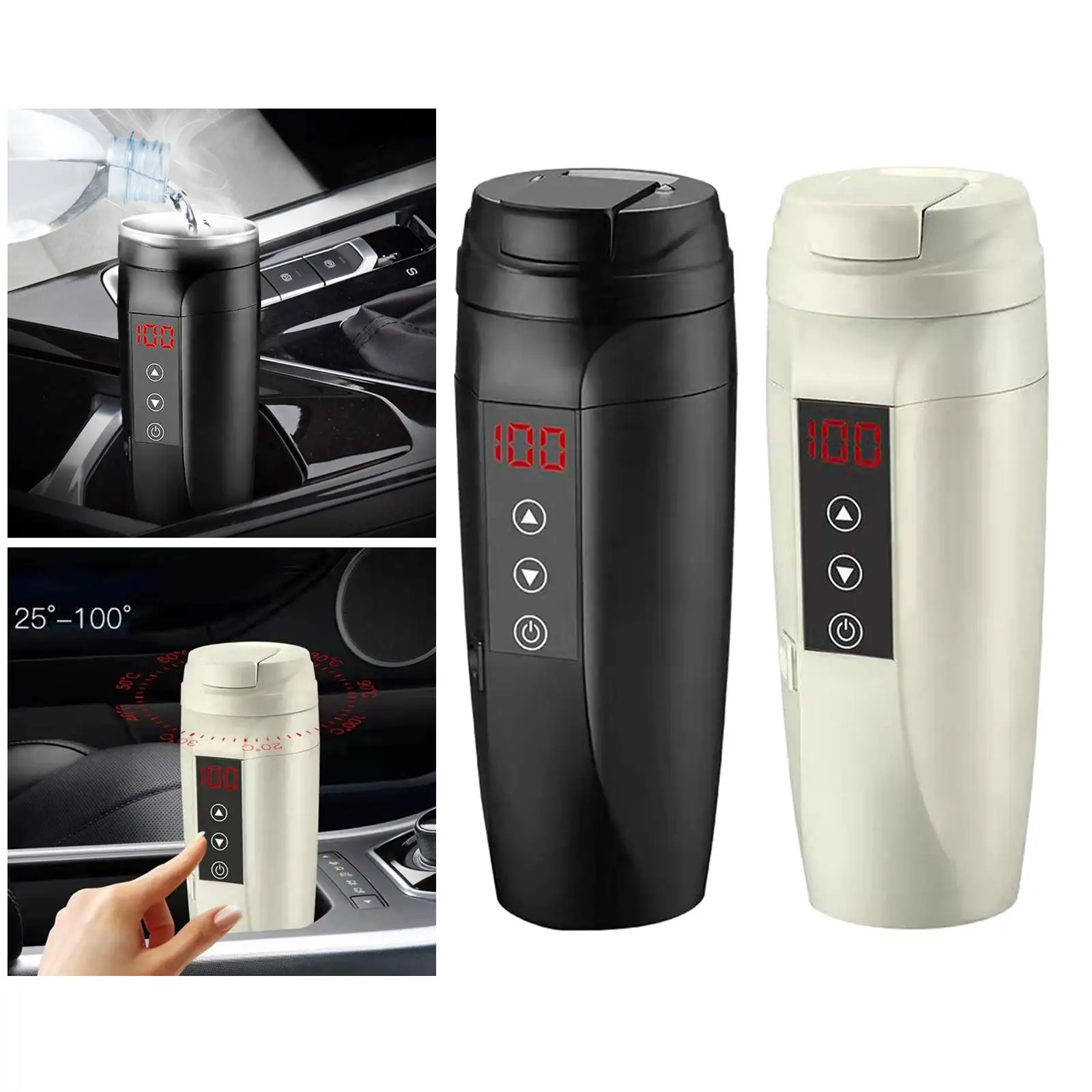 Car Kettle Boiler Heating Cup 12V/24V Portable Touch Control for Travel