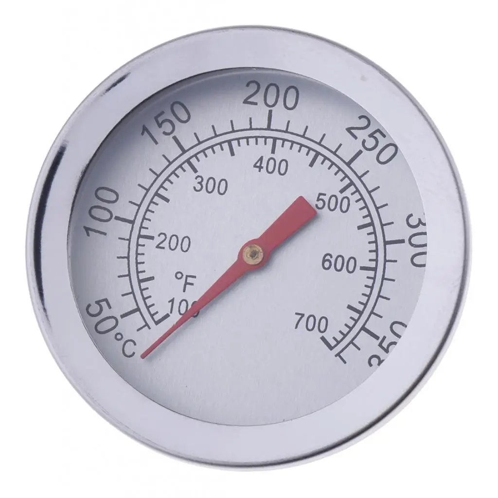 BBQ Grill Thermometer Stainless Steel Temperature Gauge Easy Install for Outdoor Barbecue Grill Set Kitchen Room