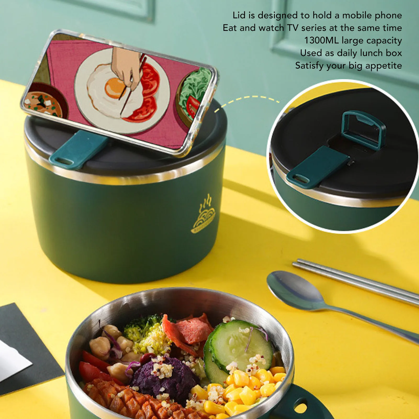 1300ml Sealed Portable Drain B - مراجعة Meal Prep Noodles وسعره