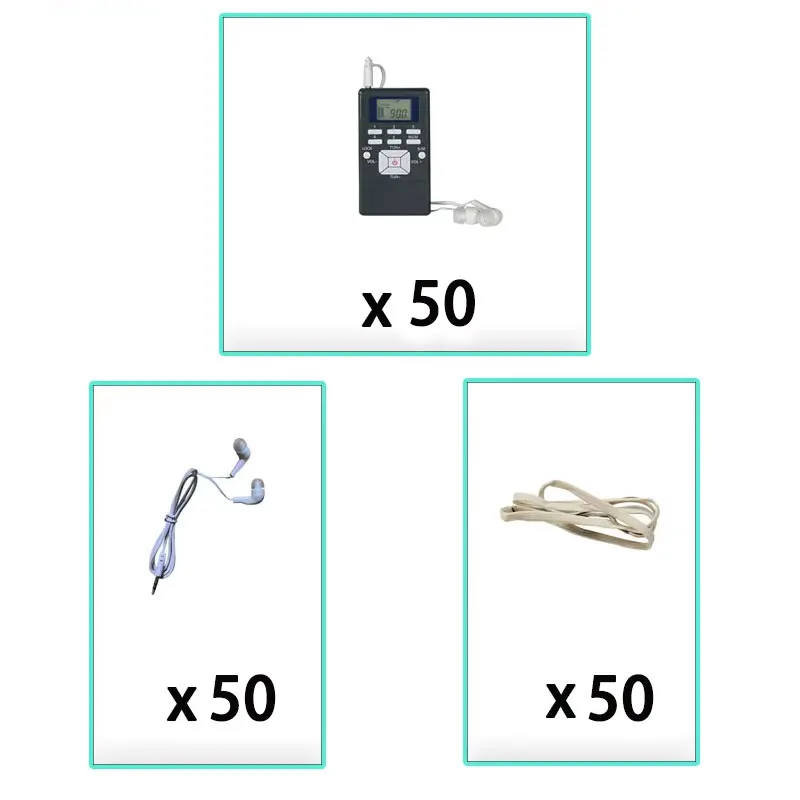 YARMEE Wireless FM Tour Guide System Portable Audio Whisper Transmitter Receivers For Travelling Church Museum Umrah Hajj