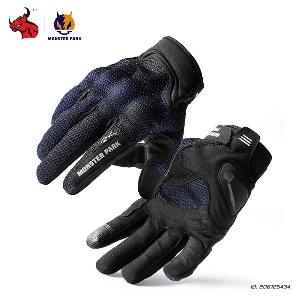 

Motorcycle Vintage Gloves Summer Breathable Mesh Moto Gloves Touch Function Motorbike Gloves Motocross Locomotive Racing Gloves