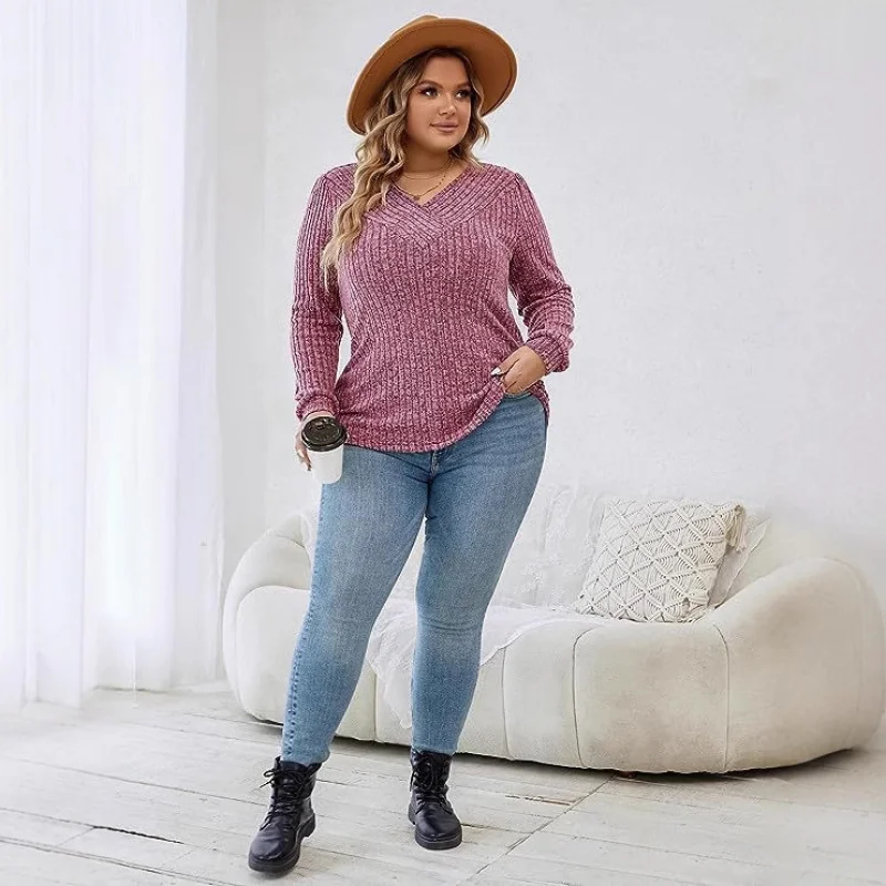 

Осень-зима 2025 г., европейская и американская женская одежда, вязаный свитер больших размеров, свободный повседневный флисовый свитер с длинными рукавами