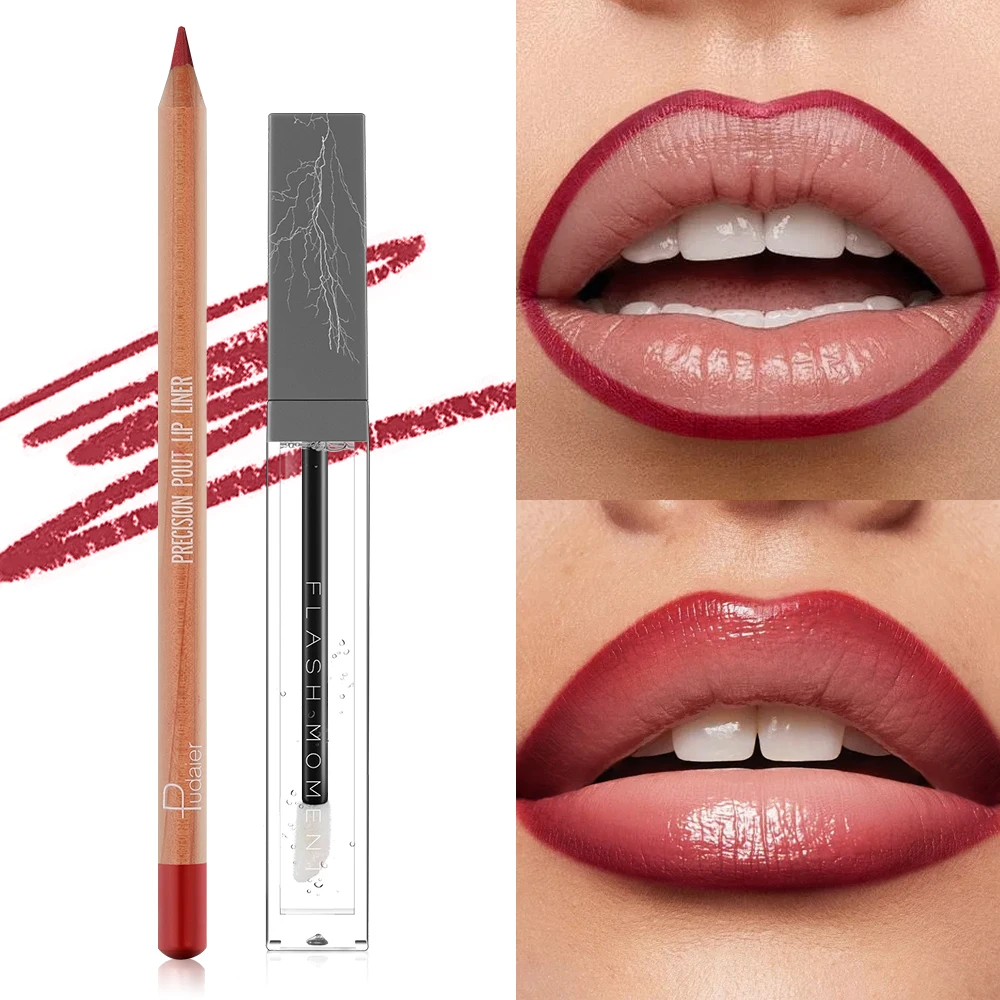 ชุดลิปไลเนอร์และลิปออยล์ ติดทนนาน เบาสบาย ไม่เหนียวเหนอะหนะ พกพาสะดวก สร้างลุคไล่สีสวยอย่างรวดเร็ว