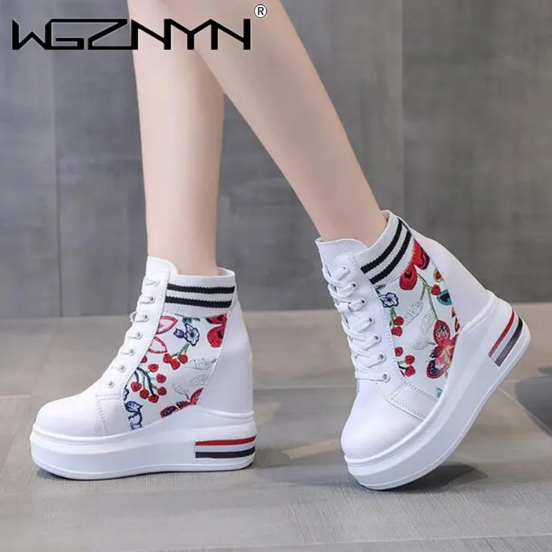 Luxury Women Sneakers 2024 Casual Shoes Breathable High Quality Comfortable Female Ladies Platform Shoes Sneakers for Women 10cm